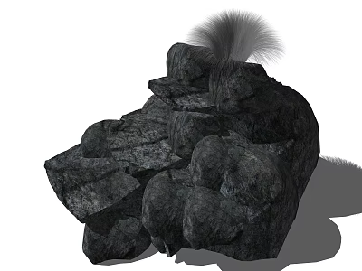 Modern stone stone rockery 3d model