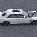 Luxury White And Black Sedan With Large Grille Black Wheels And Beige Seats