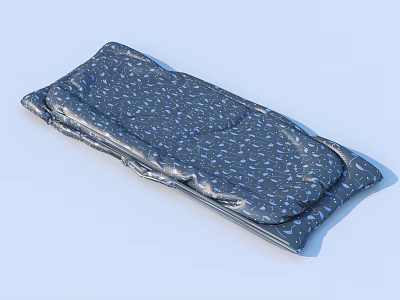 Waterproof Foldable Mat With Blue Spotted Pattern For Outdoor Picnic And Camping Use 3d model
