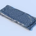 Waterproof Foldable Mat With Blue Spotted Pattern For Outdoor Picnic And Camping Use