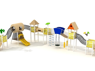 Modern Amusement Equipment Children's Slide Amusement Facilities Sports Equipment Wooden Expansion model