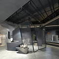 Modern Clothing Store Interior Design Featuring Glass Display Structure Apparel Racks And Counter