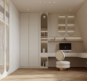 French Cloakroom Study 3d model