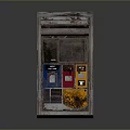 Vintage Rusted Vending Machine With Blue Red Yellow Panels Coin Slot And Selection Buttons