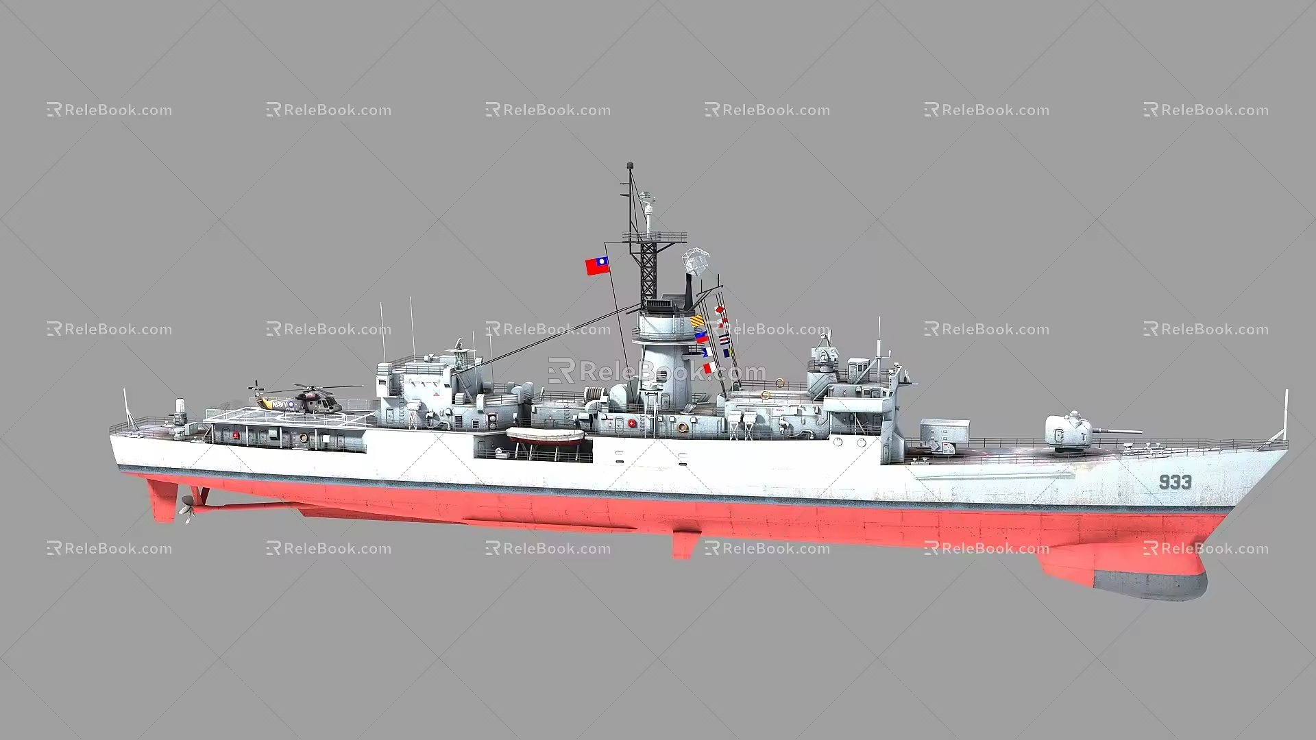 imaginary enemy taiwan jiyang-class missile frigate anti-submarine frigate nox-class frigate bent fengyang 3d model