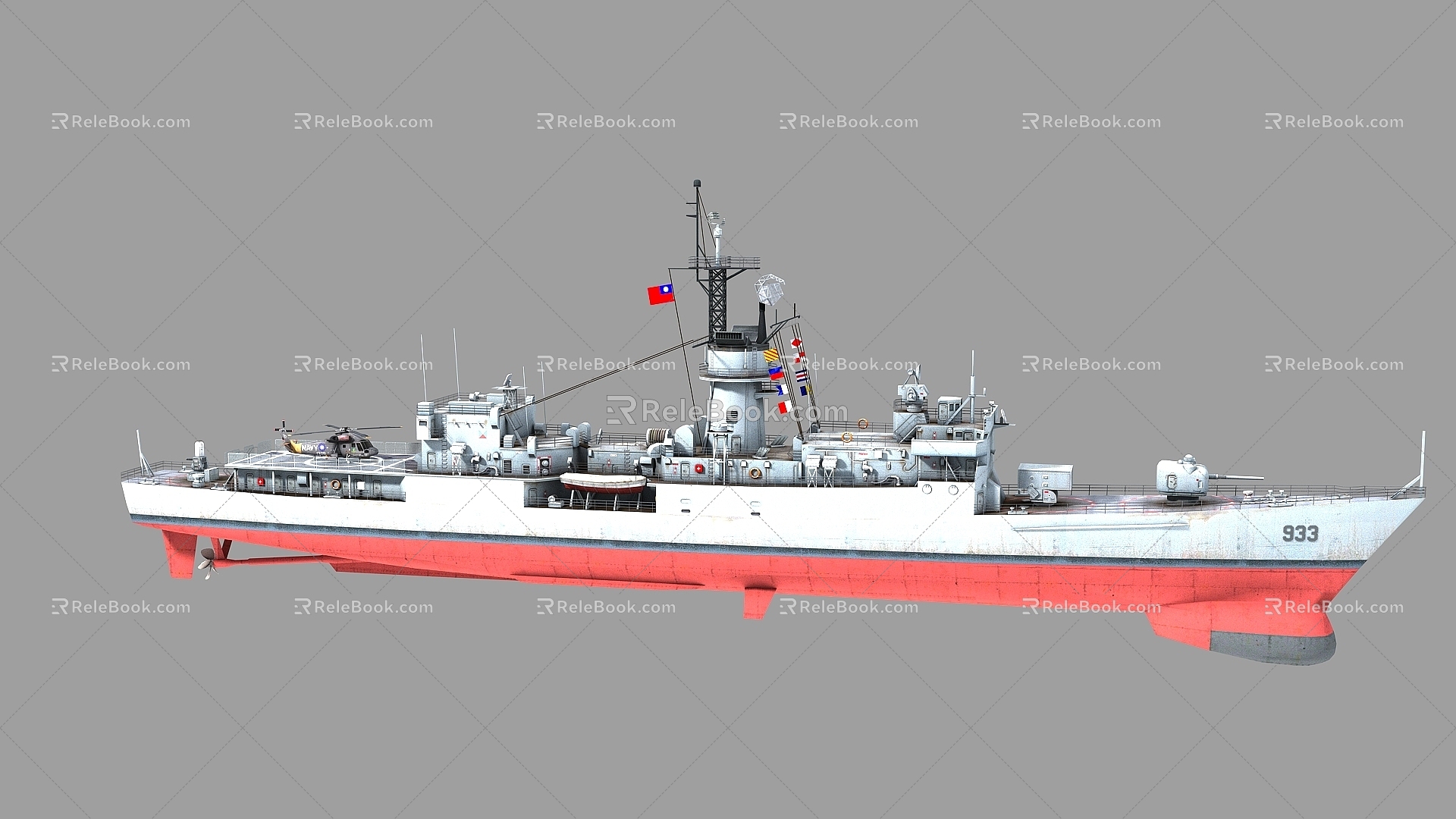 imaginary enemy taiwan jiyang-class missile frigate anti-submarine frigate nox-class frigate bent fengyang 3d model