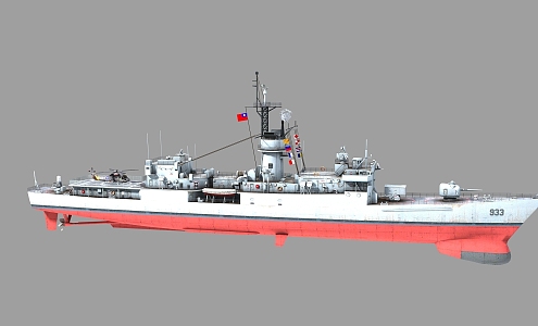 imaginary enemy taiwan jiyang-class missile frigate anti-submarine frigate nox-class frigate bent fengyang 3d model