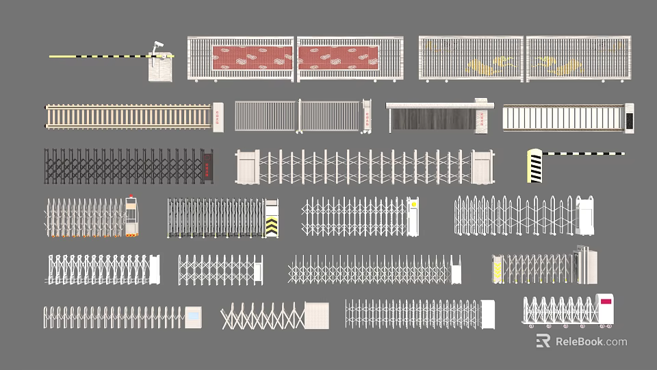 Other Various Security Railings Gates and Metal Barriers With Different Designs 3d model 