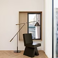 Simple leisure chair floor lamp 3d model
