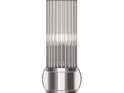 Modern Stainless Steel Wall Light With Sleek Cylindrical Design And Multiple Light Strips 3d model