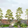 Landscape arbor modeling tree street tree courtyard tree 3d model