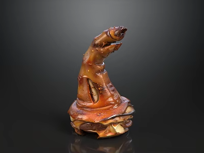Glazed Braised Pig Trotter With Brown Savory Juicy Tender Meat 3d model