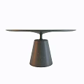 Stylish Modern Brown Table Design With Conical Base And Round Top 3d model