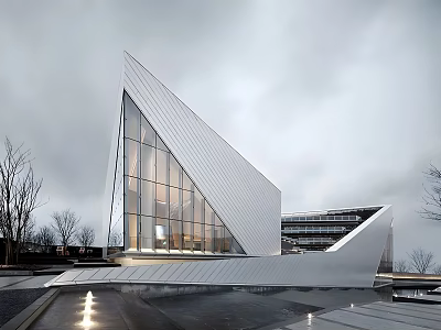 Modern Sales Office Building Sales Office Demonstration Building 3d model