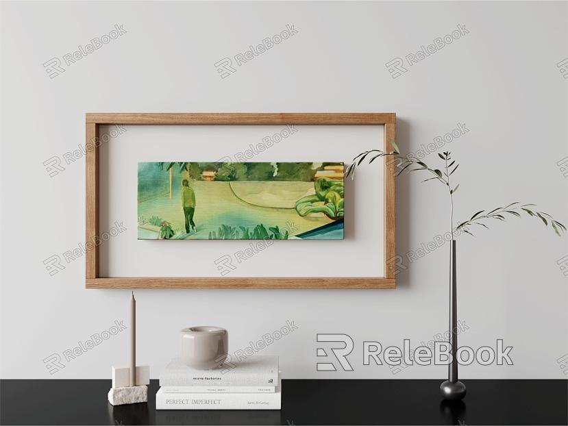 Solid Wood Frame Landscape Oil Painting Decorative Painting model