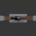 Blue Metal Sword With Decorative Hilt And Sharp Shiny Blade Design