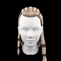 Game Movie Character Braided Wig With Blonde And Brown Hair Hairstyle Design