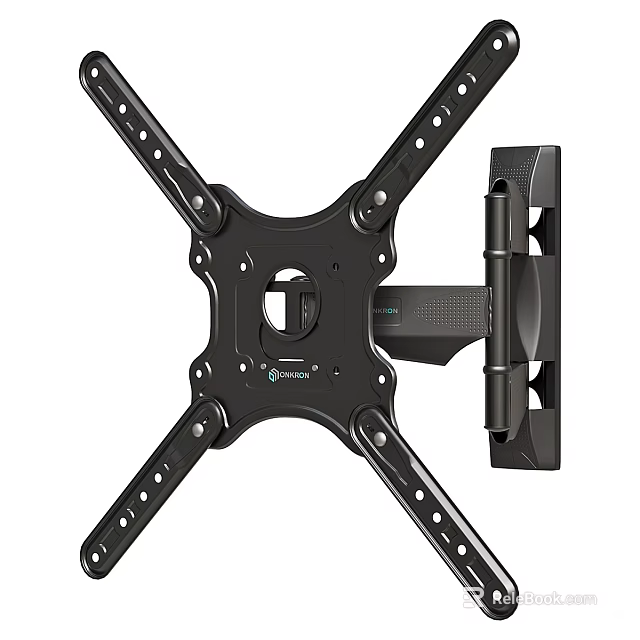 StarTech Black Metal TV Wall Mount With Adjustable Arms And Multiple Mounting Holes 3d model 