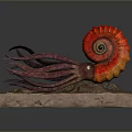 Cuttlefish Squid Cuttlefish Squid Octopus Beads Squid Octopus Heart-fin Whip Squid 3d model