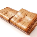 Modern Elegant Wooden Leisure Chair With Curved Design And Natural Grain