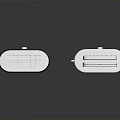 Two Compact Electronic Devices With Black And White Simple Design For Desktop Use