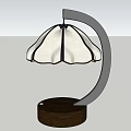 Elegant Modern Table Lamp With Yellow Fabric Shade Black Curved Frame And Wooden Base