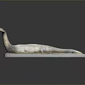 Prehistoric Plesiosaur Model With Long Neck On Transparent Base