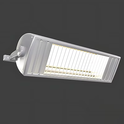 White Industrial LED Light Fixture With Heat Sink Design For Outdoor Use 3d model