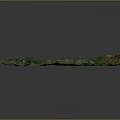 3D Mountainous Terrain Model With Green Vegetation And Elevated Landforms
