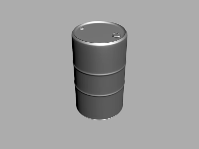Industrial Equipment Metal Drum Storage Container With Secure Lid And Cylindrical Design 3d model