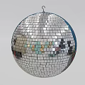 Disco Ball Chandelier With Mirrored Square Tiles And Spherical Design For Interior Lighting