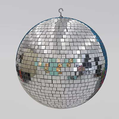 Disco Ball Chandelier With Mirrored Square Tiles And Spherical Design For Interior Lighting 3d model