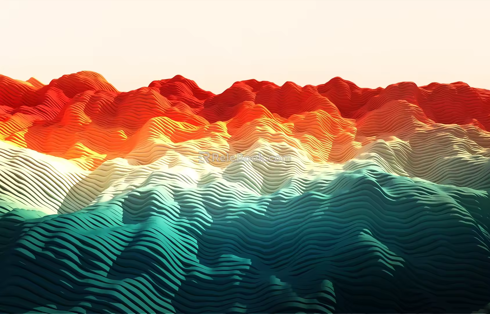 Mountain abstract mountain hierarchy 3d model