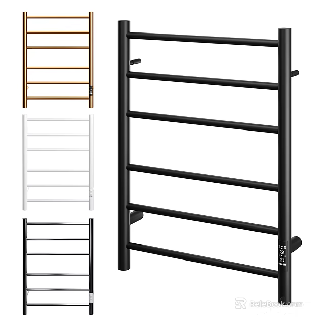 Bathroom Towel Racks With Multiple Color Options 3d model 