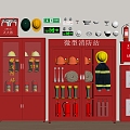 Fire hydrant fire extinguisher fire hydrant safety exit alarm fire emergency lighting 3d model