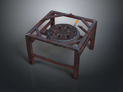 Buffet Stove Gas Stove Gas Stove Kitchenware Gas Stove Life Supplies Life Items 3d model