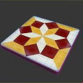 Decorative Colorful Geometric Ceramic Tile With Red Yellow White Star Pattern Design