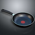 Black Non Stick Frying Pan With Heat Resistant Handle And Red Logo