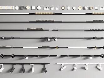 Modern Spotlight Magnetic Lights Track Lights Downlight Spotlights 3d model