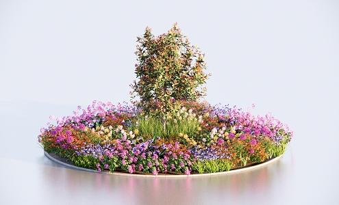 Modern flower bed flower pond 3d model