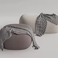 Modern Sofa Stool Low Slip 3d model