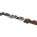 Modern Light Luxury Multiplayer Sofa Collection 3d model