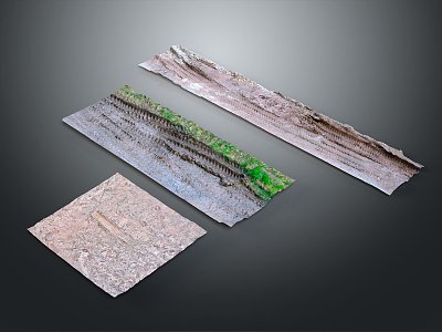 Dry land dirt road game items model