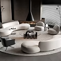Modern sofa coffee table combination 3d model
