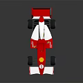 Red And White Ferrari Formula Race Car With Shell Logo And Number 1