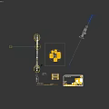 Yellow Photo Check In Spot With Smiley Buttons Drink Display Balloons And Sofa