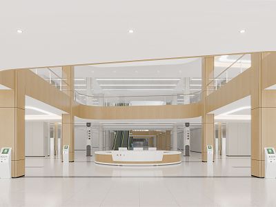 Modern Hospital Hall Large Lobby model