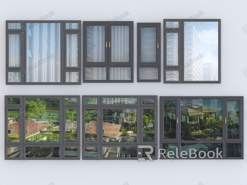 window glass window casement window sliding window aluminum alloy window broken bridge aluminum window bay window glass door floor-to-ceiling window model