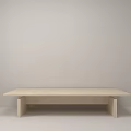 Light Colored Minimalist Coffee Table With Simple Wooden Structure And Clean Design 3d model