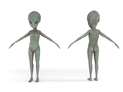 Modern Virtual Characters Alien ET 3d model Modern Virtual Characters Alien ET 3d model